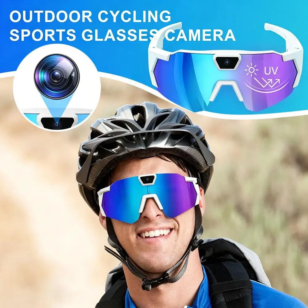 Smart Sunglasses With Camera NEW HD Photo Video Shooting Windproof Goggles Cycling Ski Outdoor Use Smart Glasses Sports Glasses