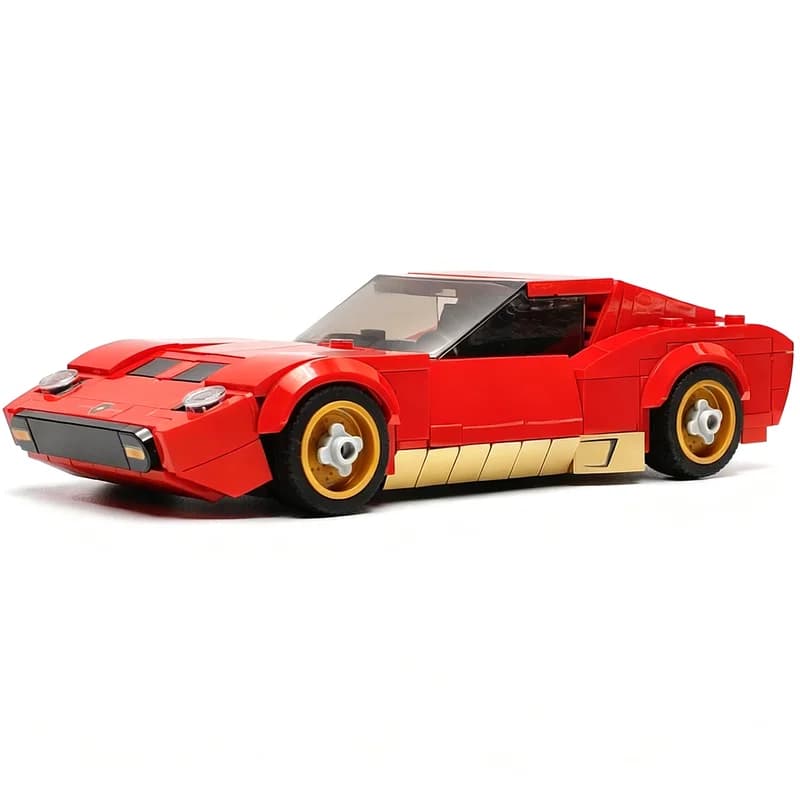 Set di Costruzioni MOC da 331 Pezzi, Modello di Auto Sportiva Lamborghini Miura, Puzzle Tecnologico Personalizzato, Giocattoli Creativi Fai-da-Te, Regalo per Bambini