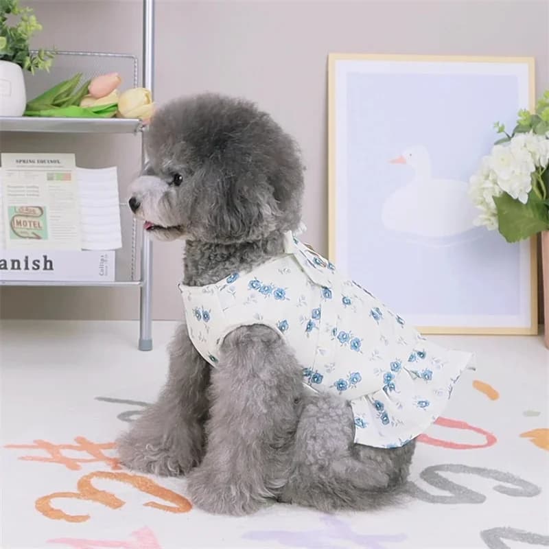 Abito invernale per cani Ragazza carina Vestiti per cani Gatto caldo Pettorina per cani Gonna maltese Yorkies Barboncino Pomerania Shih Tzu Abbigliamento