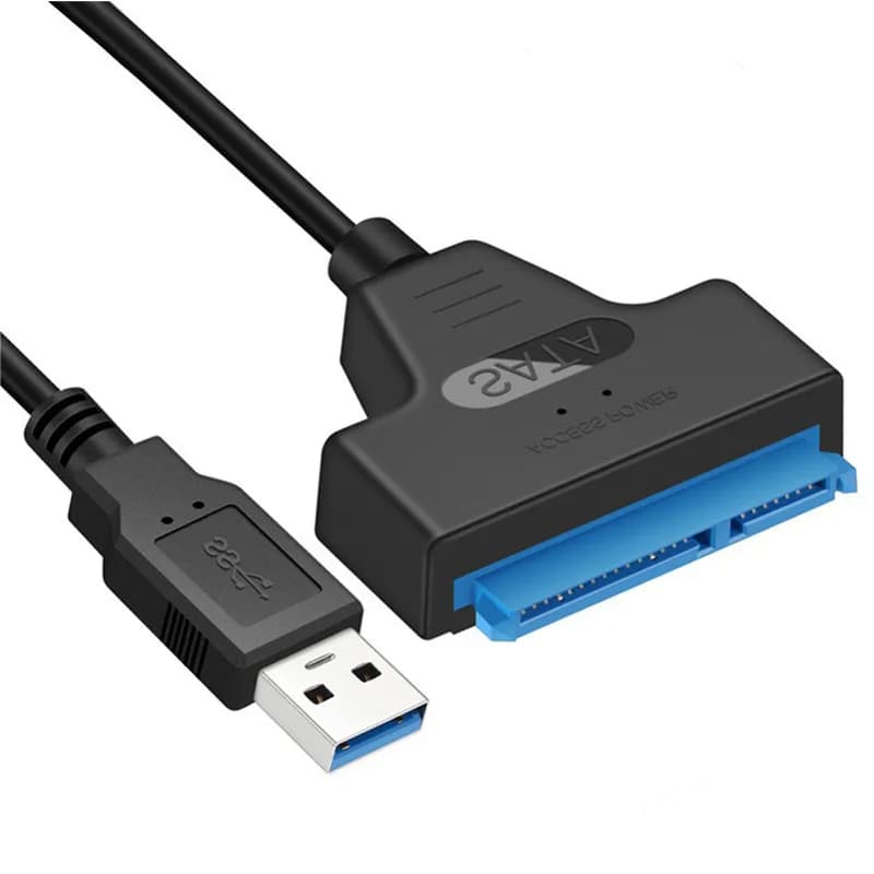 Adattatore Sata a USB 3.0 da fino a 6 Gbps per accessori per laptop da 2,5 pollici HDD esterno SSD Disco rigido Cavo a 22 pin Cavi per computer