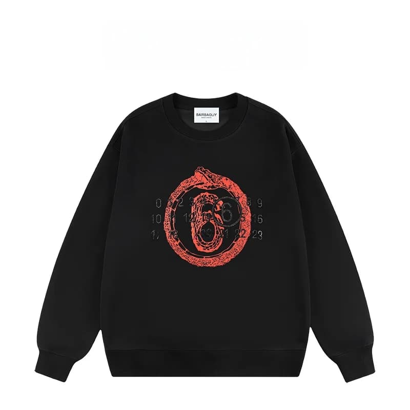 BAIRBAOLIY2025 Autumn Winter Men's Faion Long Sve Hoodie Casual Luxury Trendy round Ne Sweatirt for Couples