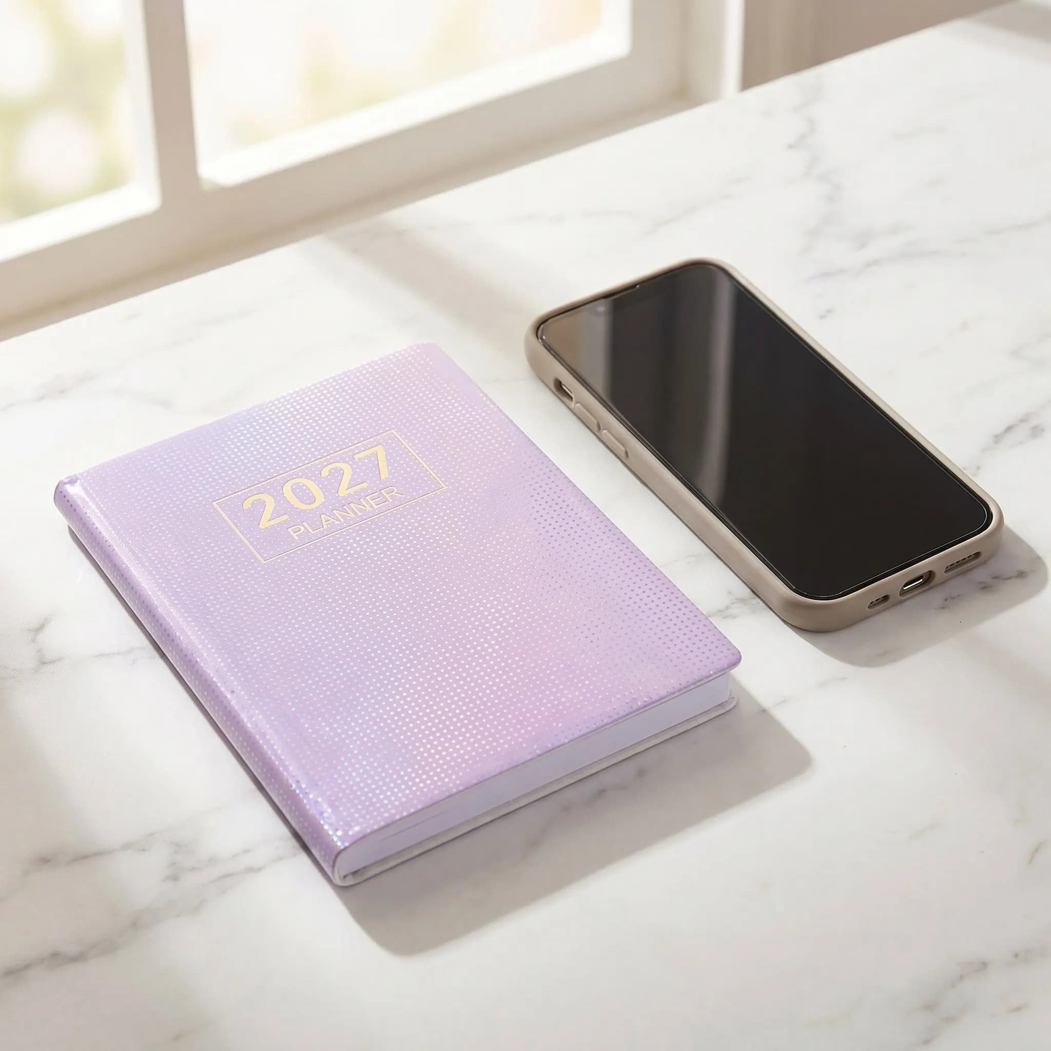 2027 A7 Pocket Calendar Planner Notebook PU Cover Daily Schedule Planner Mini Weekly Monthly Agenda Portable Notepad Organizer
