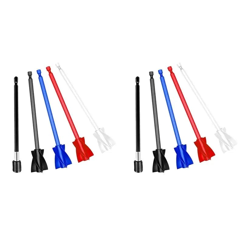 ALIM-Pack Of 8 Reusable Paint Mixer, 1/4 Drill Epoxy Resin Mixing Paddle, Epoxy Resin Stirrer, Epoxy Stirrer Attachment