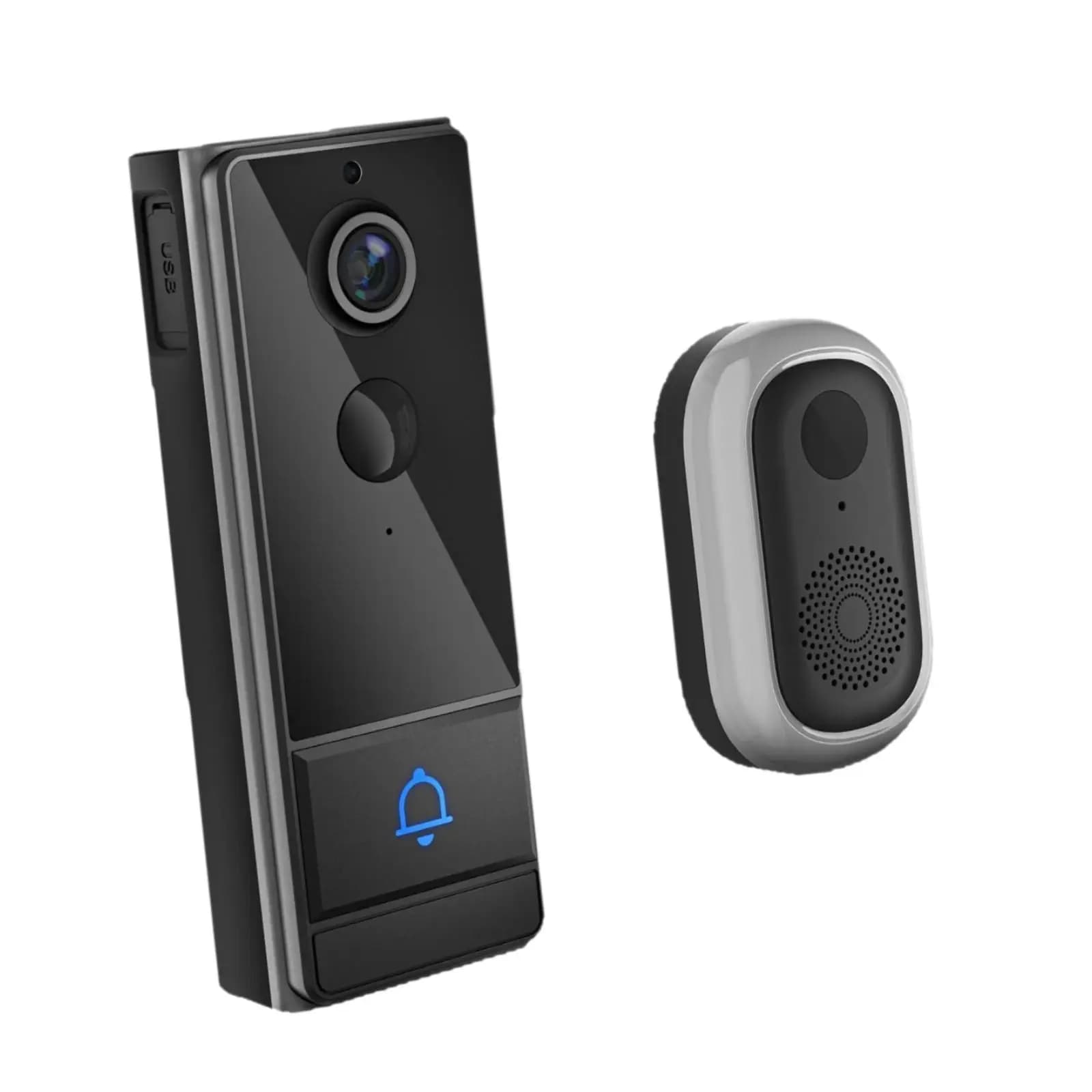 Campanello Video Wireless con Telecamera e Comunicazione Bidirezionale per Sicurezza Domestica, Visione Notturna, Impermeabile per Esterni