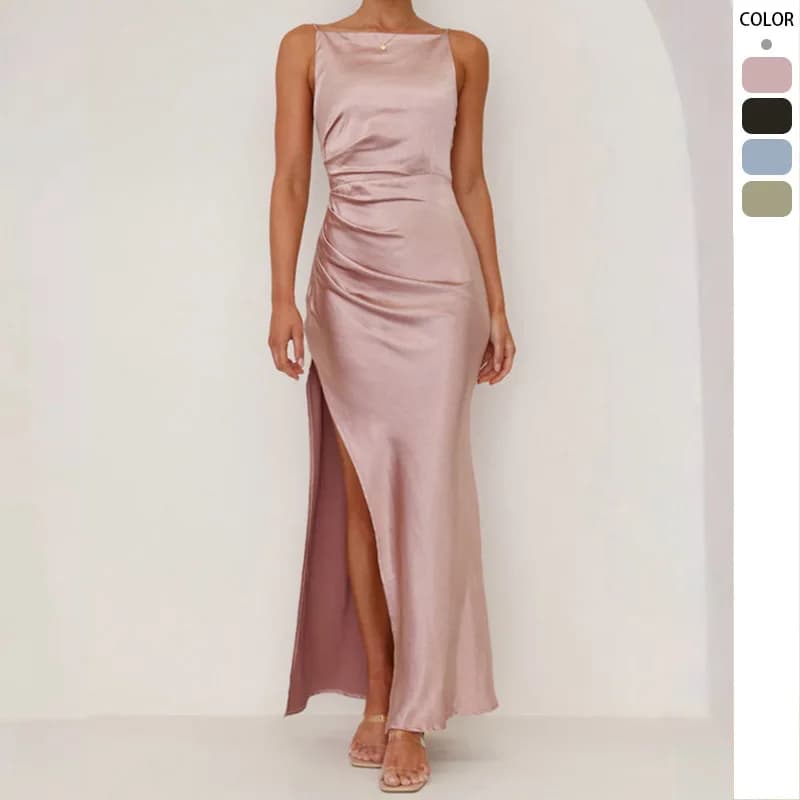 Abiti Abito da donna Vacanza Inverno Lana a costine Volant a strati Maniche lunghe Linea H Stile minimalista Antirughe Termico Morbido