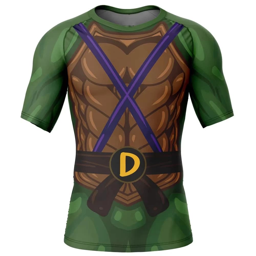 Ultima Maglietta da Uomo a Maniche Corte Ninja Turtles Four Brothers Jujutsu per Allenamento e Corsa, Ampia, Traspirante e ad Asciugatura Rapida