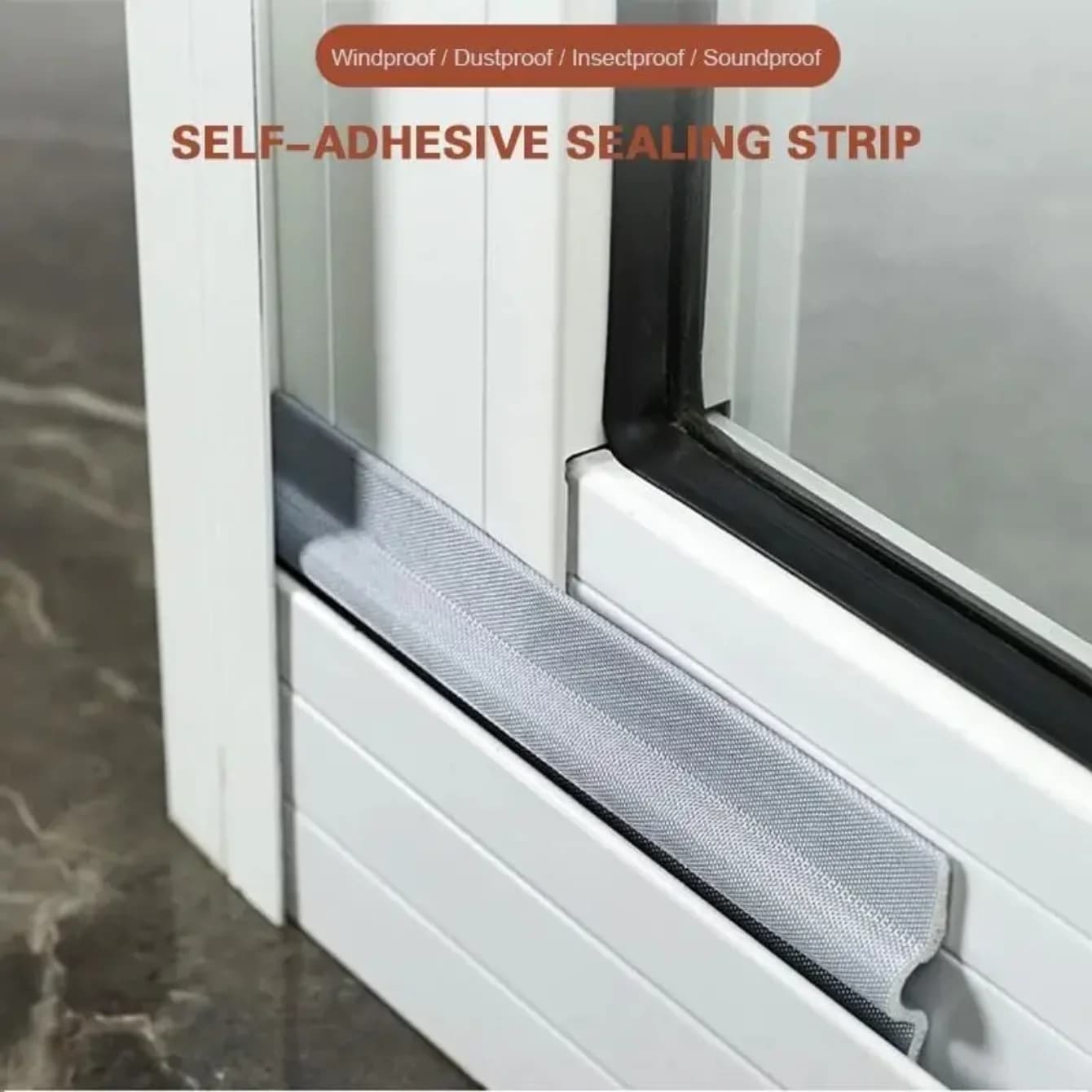 Door Windows Seal Strip Self Adhesive Waterproof Dustproof Sealing Tape Insect Noise Wind Stopper Weather Stripping