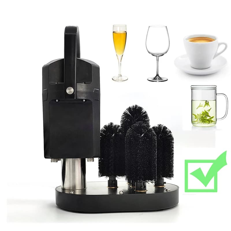 Kitchen Accessories Coffee Shop Hotel Pub Bar Restaurant Automatic Wash Cup With 4 Brushes Bottle Cleaning Glass Washer Machine