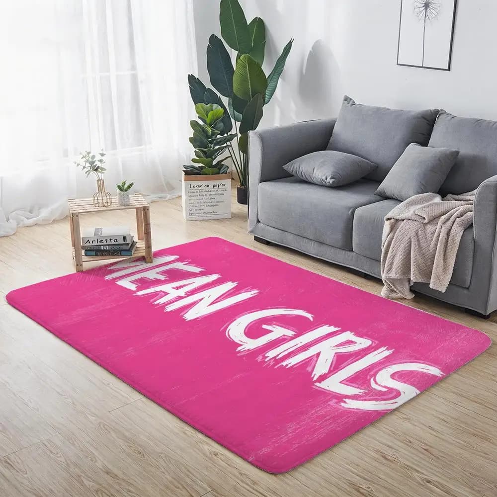 Tappetino da pavimento Mean Girls in flanella ecologica, antiscivolo, inodore, per interni, morbido, in peluche corto