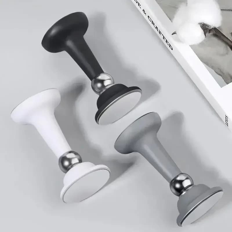 Fermaporta in Silicone Non Perforato con Forte Attrazione Magnetica, Antiurto, per Uso Domestico e Bagno