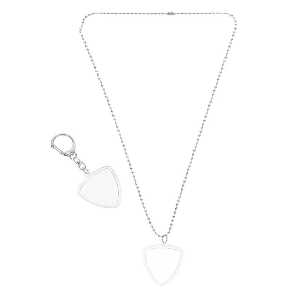 Set di Custodie Trasparenti per Plettri da Chitarra, Portachiavi Portatile e Organizzatore a Collana per Accessori per Chitarra Acustica ed Elettrica
