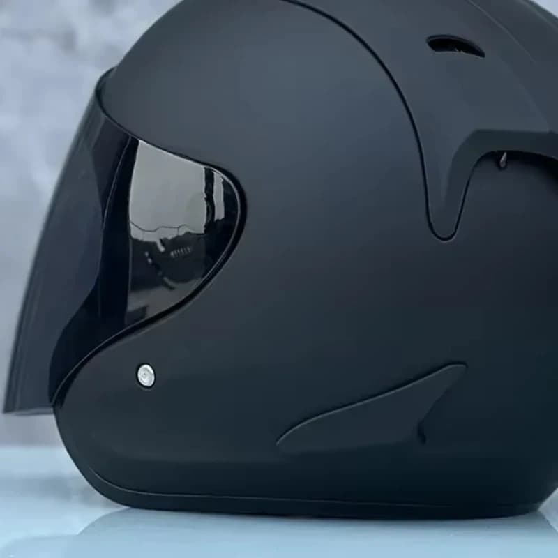 Ram4 Casco mezzo casco nero opaco per uomo e donna Casco estivo fuoristrada da moto Downhill Racing Mountain Cross Casco Capacete