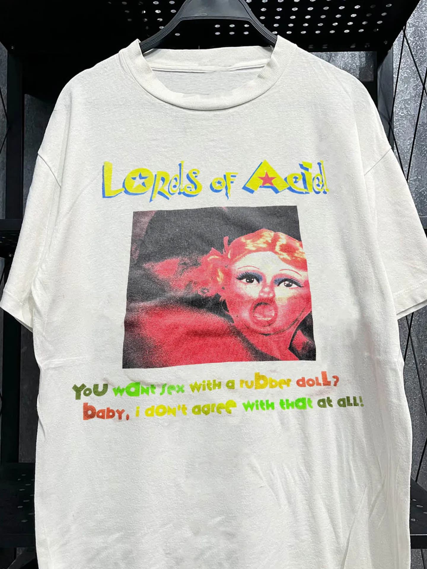 Lords of Acid Band Oversize Short Sleeve T-Shirt Heavy Cotton Half Sleeve Trendy round Neck Youth Popular Breathable Printed