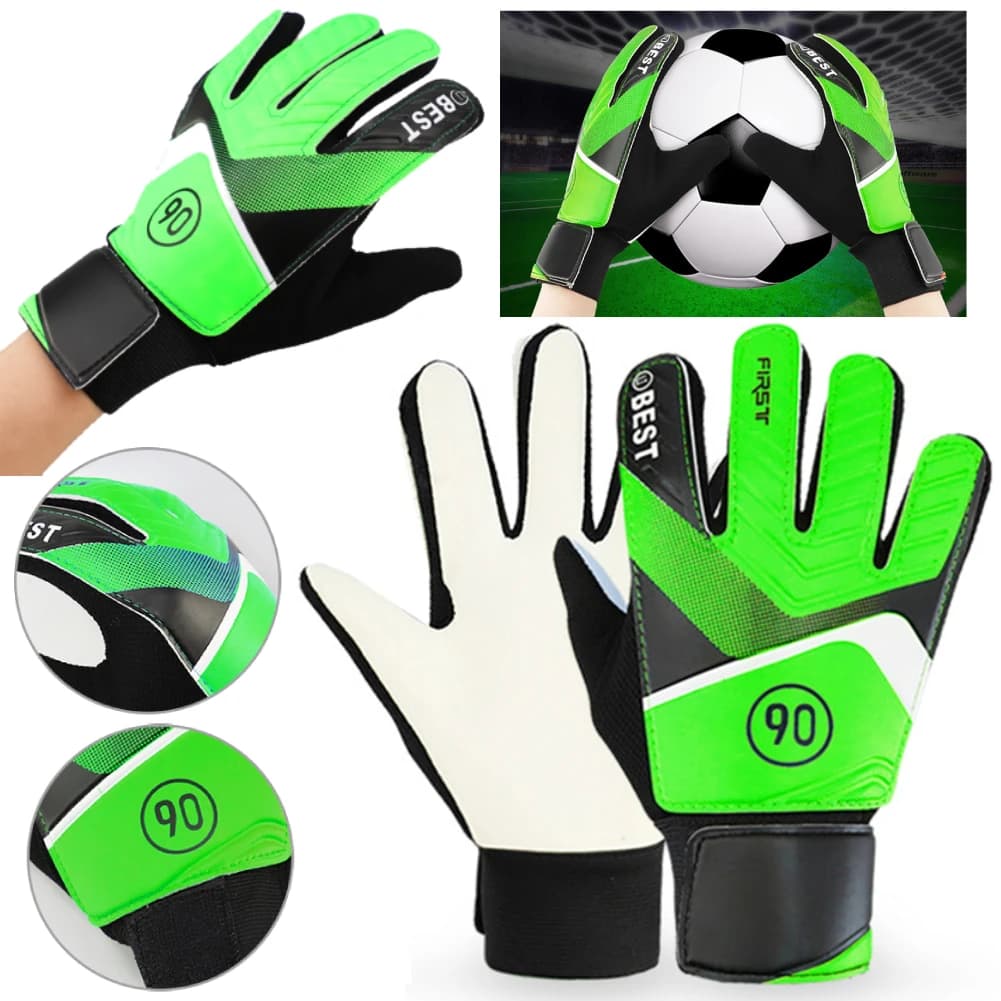Guanti da portiere Supporto in lattice Guanti da partita di calcio Guanti protettivi per dita intere Guanti traspiranti impermeabili per bambini Adulti