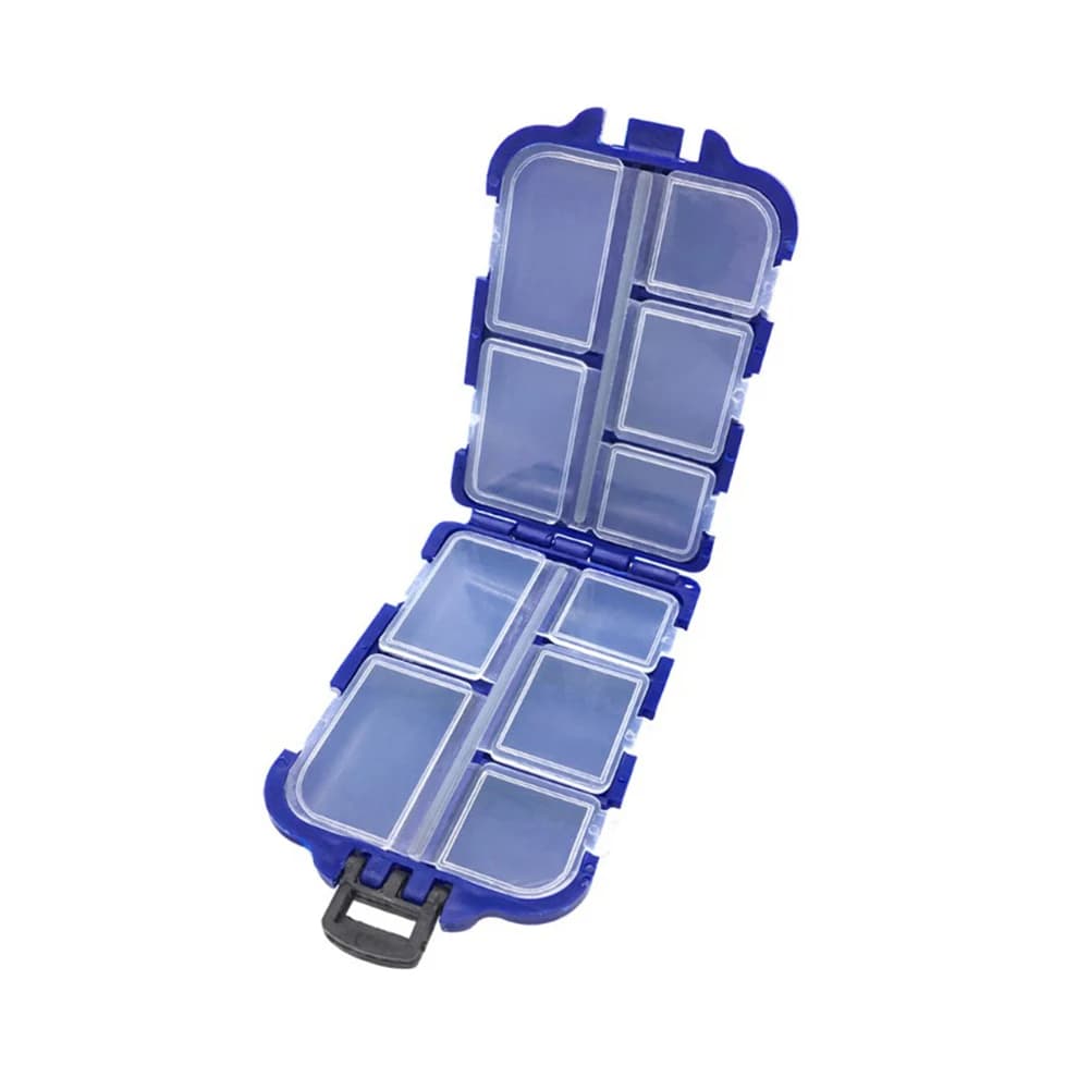 Fishing Tackle Box Lure Spoon Hook Bait Storage Case Baits Box Plastic 10 Compartments Lure Box Gadget Fishhook Storage