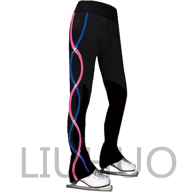 Pantaloni da pattinaggio su ghiaccio per ragazze in pile di figura Pantaloni da pattinaggio per adulti per bambini