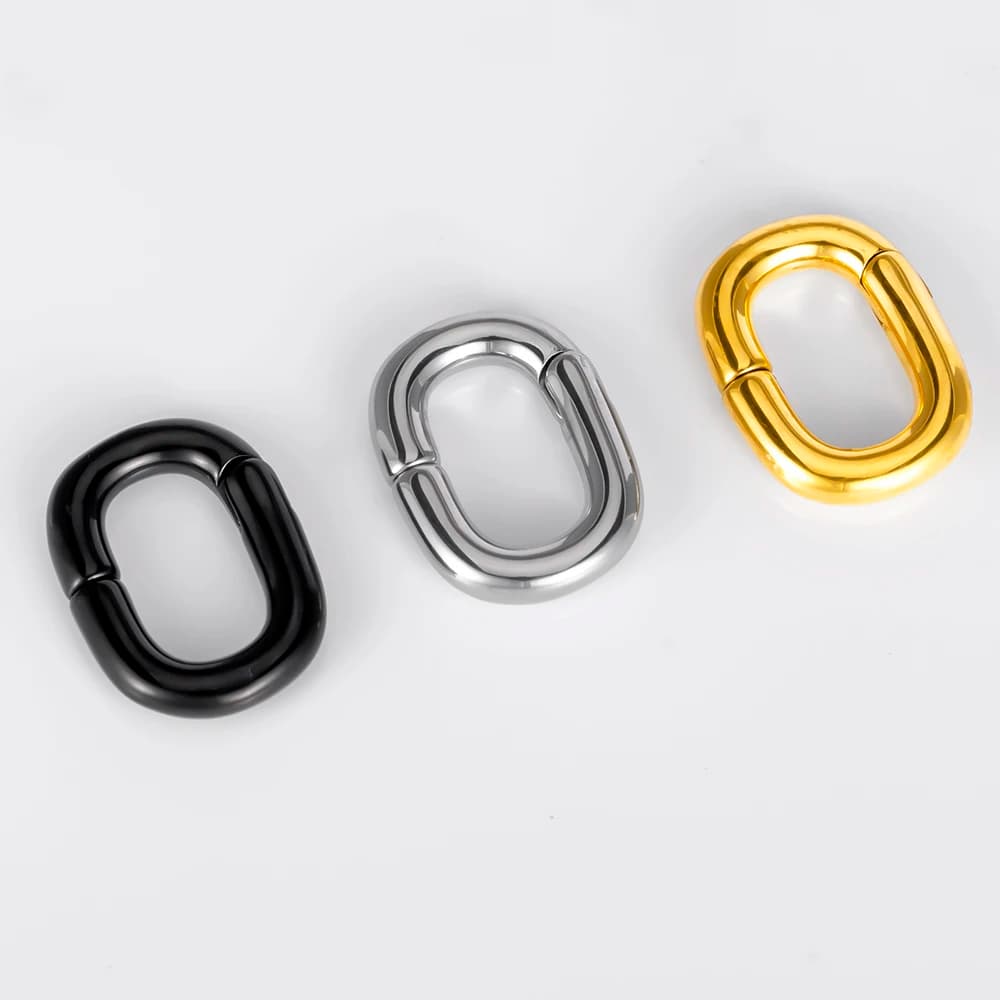 Vanku 2PC3.5mm 7g Chain Hot Earrings Grips Elastic Earrings Stainless Steel Penetrant Women's Men's Jewelry Refined And Fashion Gift