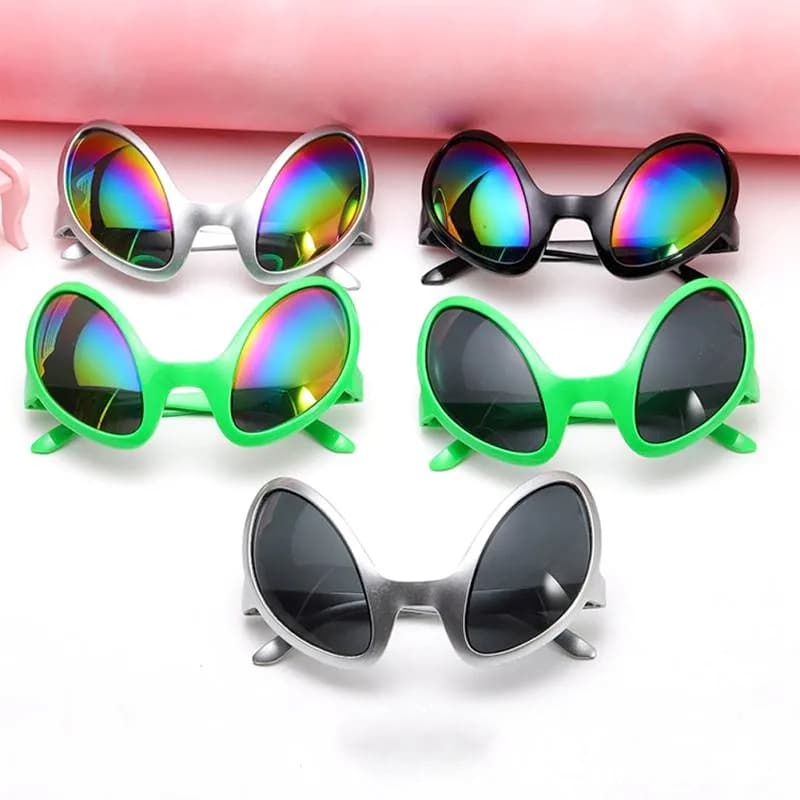 Divertenti occhiali alieni occhiali da sole da festa moda lenti arcobaleno occhiali da sole Holiday Dance Aliens forme Alternative forniture per feste