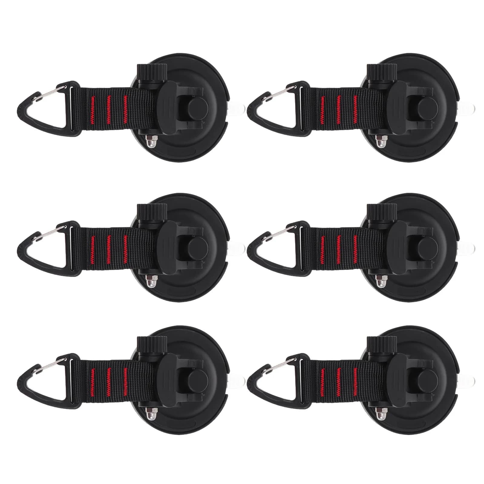 6Pcs Strong Suction Anchor Heavy Duty Suction Cups Rotating Hooks Car Awning Rv Boat Window Camping Tarp Tie Down Clamp