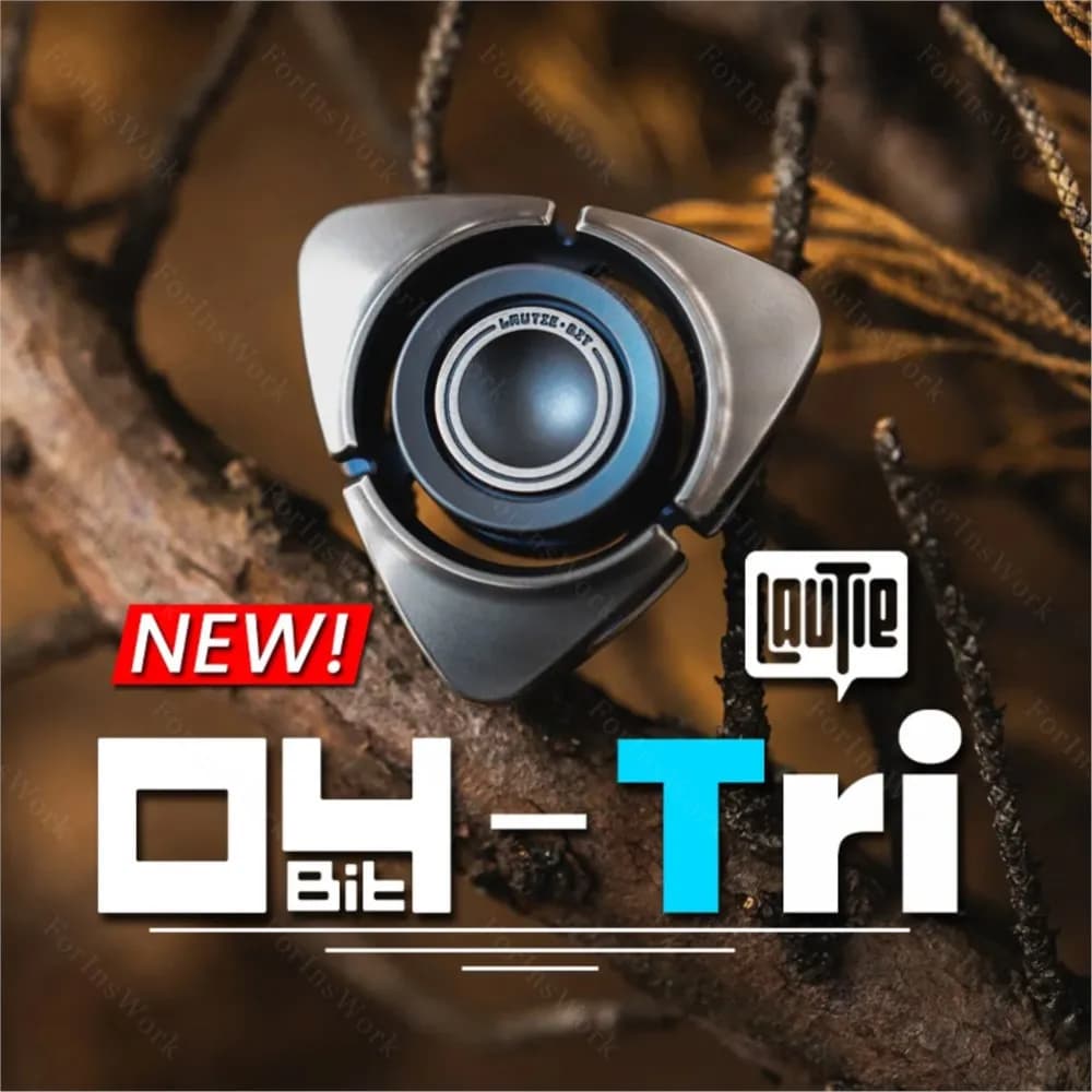 LAUTIE BIT04 Tre foglie Fidget Spinner Desk Decoratıon Finger Spinner Cool Gadget Office Desk Toys