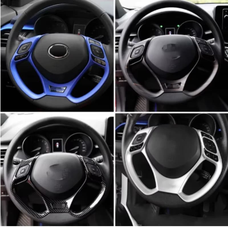 Accessories LHD Wall sticker for cover frame decoration panel auto steering buttons for Toyota C-HR CHR 2017- 2021