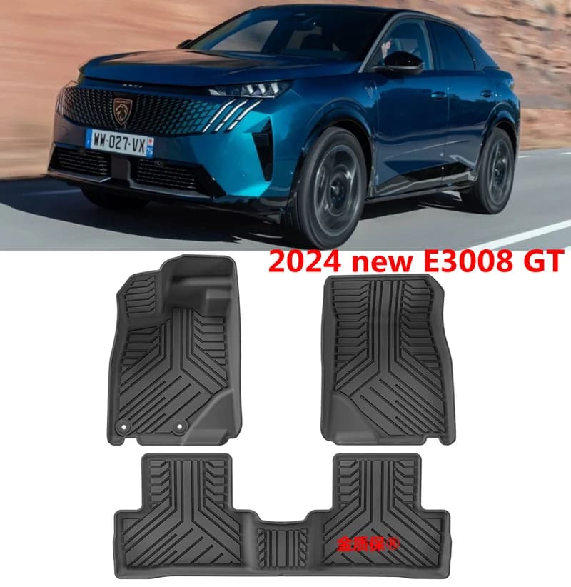 Use for new car rug Peugeot E3008 GT 2025 AllWeather E3008 GT luggage mat Complete set Trim for waterproof mat Peugeot E3008GT