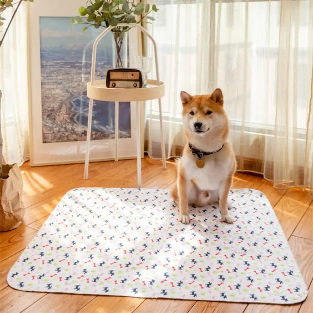 Durable Super Absorbent Pet Bed Mat Reusable Washable Puppy Pee Pad with Pheromones Leak-Proof Waterproof Pet Training Pads Dogs