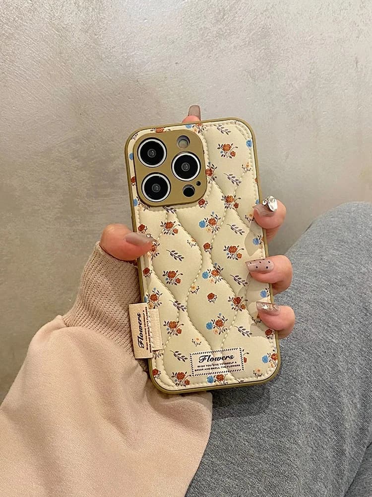 Custodia in morbida pelle di silicone con fiori alla moda per iPhone 16 17 Pro Max 15 14 13 12 11 Cover per telefono antiurto