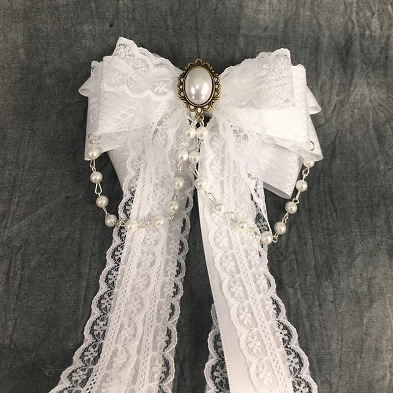 Fermaglio per capelli Lolita con fiocco in pizzo, graziosi fermagli per capelli, copricapo, fascia per capelli, accessori per capelli, ornamento per capelli da donna e ragazza