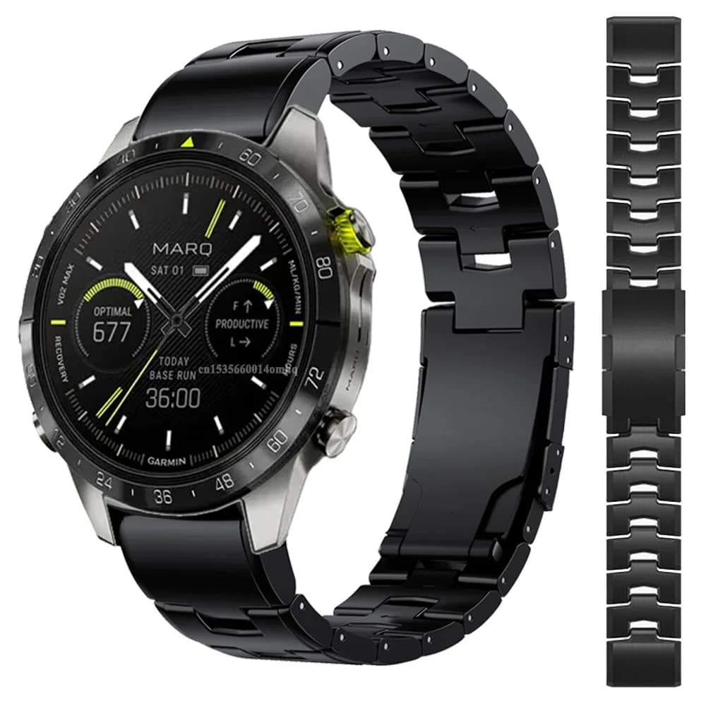 For Garmin MARQ Athlete Adventurer Golfer Captain Aviator Epix Gen 2 Strap Quickfit 22mm 26mm Titanium Alloy Watchband Bracelet