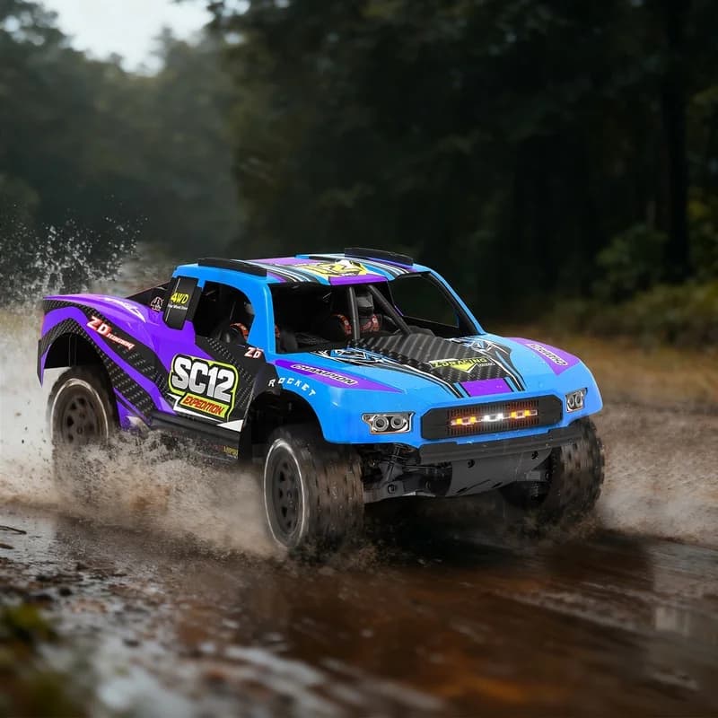 Auto Telecomandata Zd Racing Sc12 Scala 1:12 Brushless 4WD Fuoristrada Short Course Truck RTR 4 Canali per Drift su Tutti i Terreni