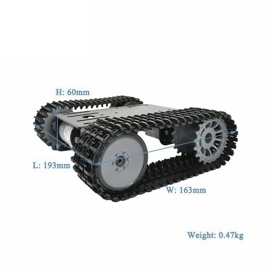 Car Tank Frame Intelligent Tank Car Frame Robot Platform Crying with Double Motor DC 12V for DIY for Arduino T101- P/ TP101