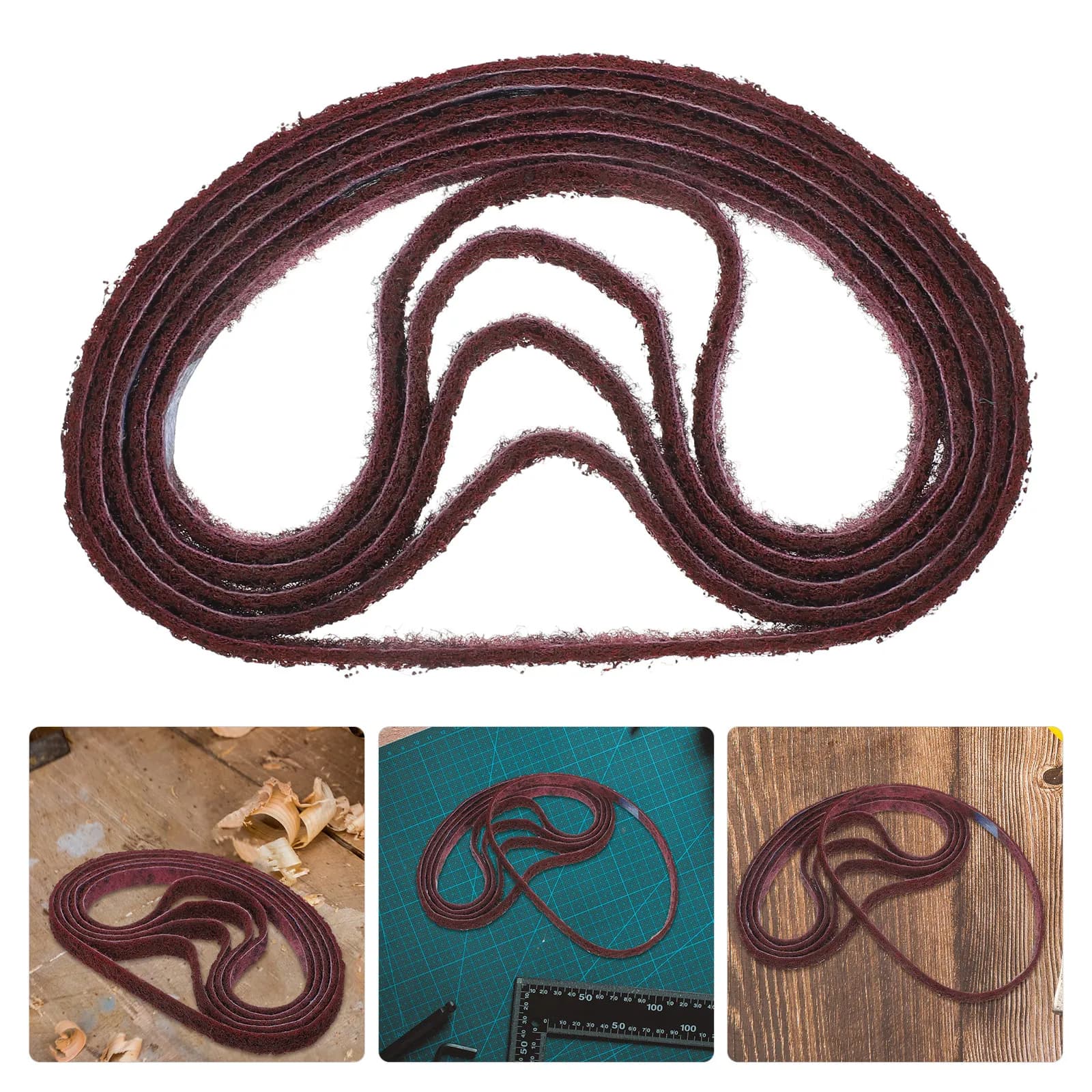 5Pcs Zirconia Ceramic Nylon Sanding Belts Flexible Abrasive Sandpaper Bands for Wood Metal Polishing Small Belt Sanders