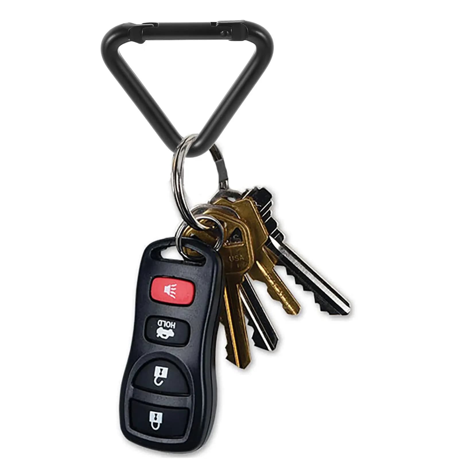 6 Pcs Carabiner Backpack Heavy Duty Key Ring Rings Aluminum Alloy Keychain Camping Snap