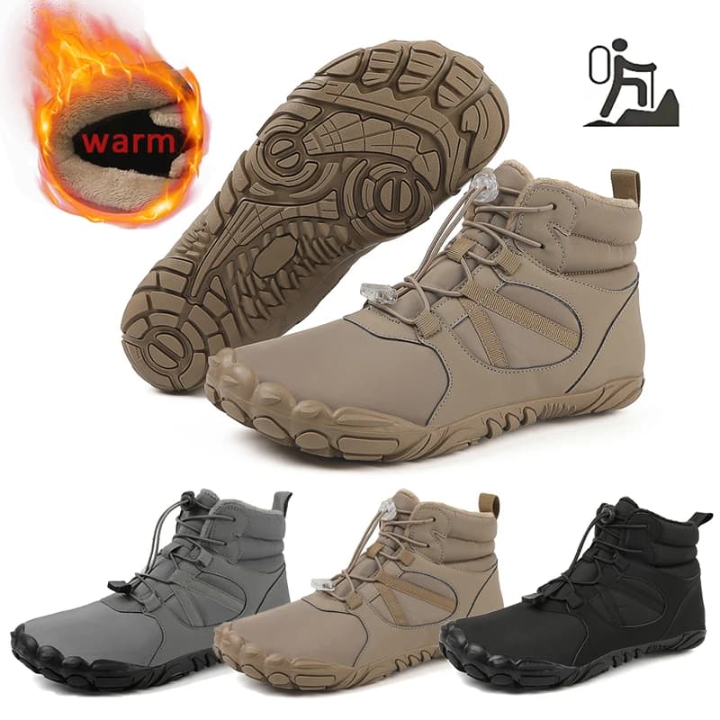 Stivali da neve da Trekking invernali stivali da neve foderati in pelliccia calda stivali a piedi nudi stivaletti alla caviglia resistenti all'acqua all'aperto uomo donna stivali da Trekking