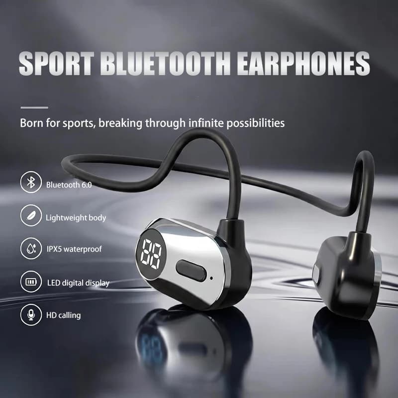 Non-In-Ear Sports and Running Bluetooth Headphones Bone Conduction Bluetooth Headphones with Ultra-Long Battery Life