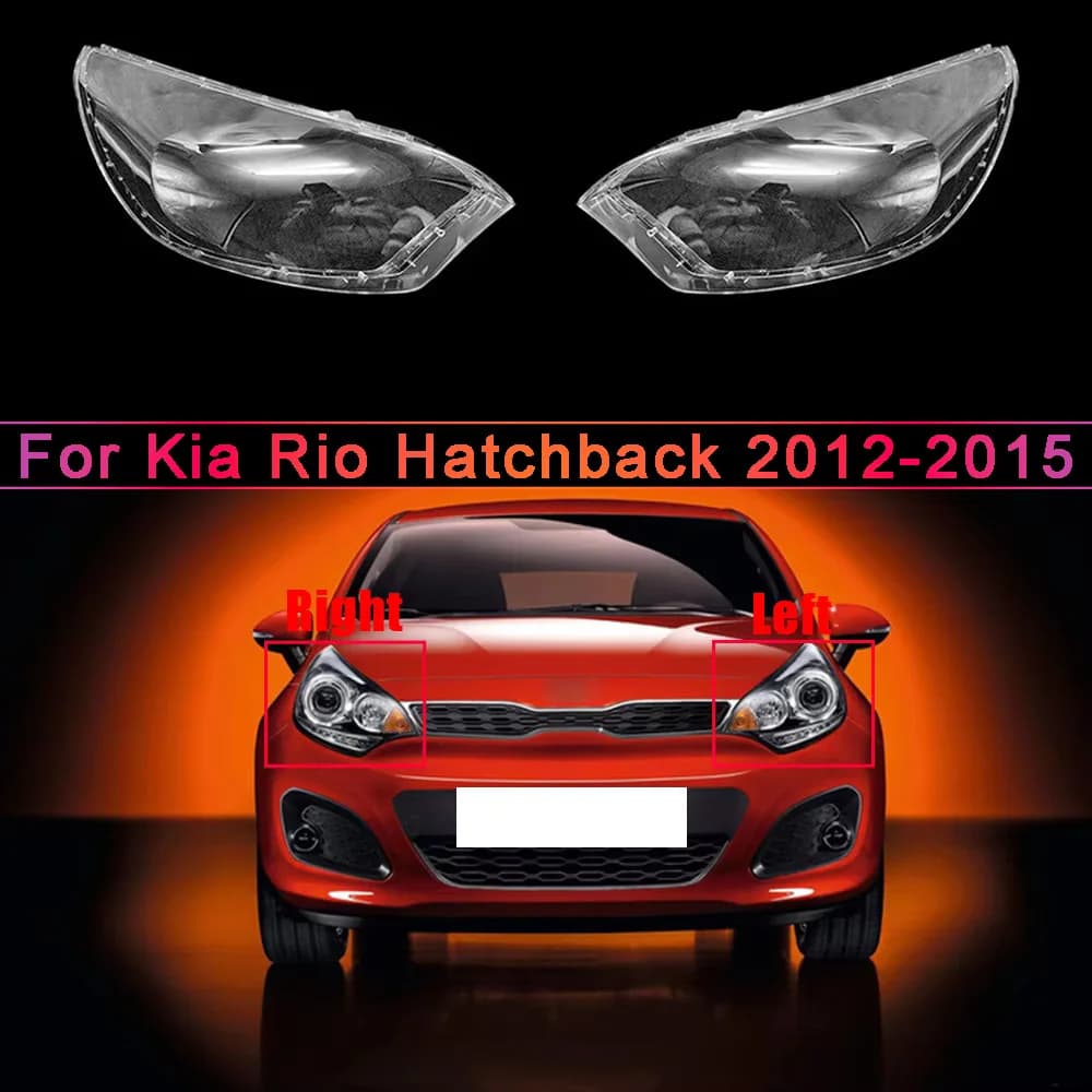 Per Kia Rio Hatchback 2011 2012 2013 2014 2015 2016 Guscio Faro Anteriore Trasparente Copertura Lente in Plexiglass