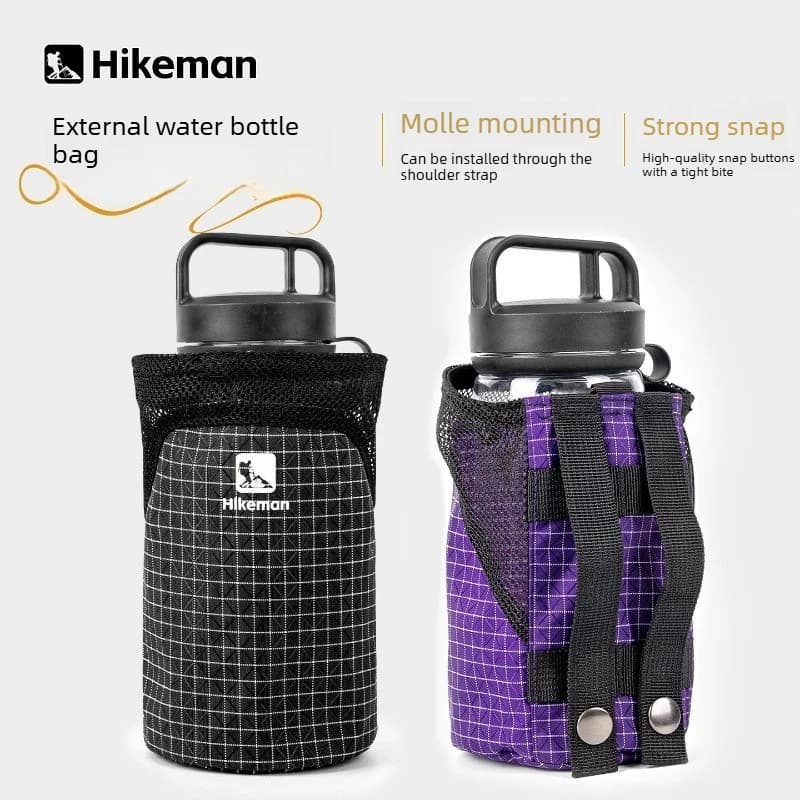 Portable Dyneema Water Bottle Pouch Attachment Bag Outdoor Hiking Backpack Accessory Pack Multifunctional Bicycle Handlebar Bag