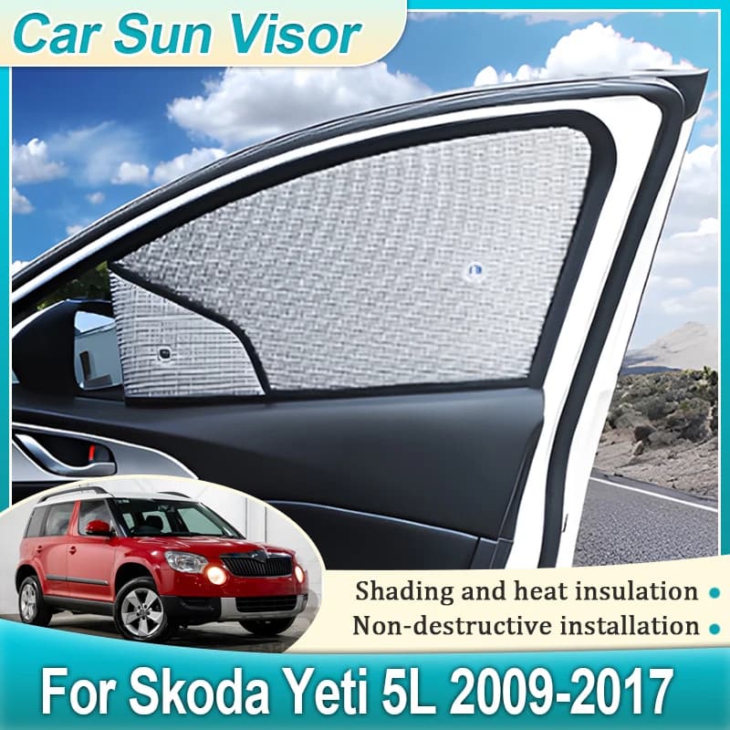 Parasole a copertura totale per Skoda Yeti Accessorie 5L 2009-2017, protezione solare per parabrezza, visiera anti-UV, copertura interna