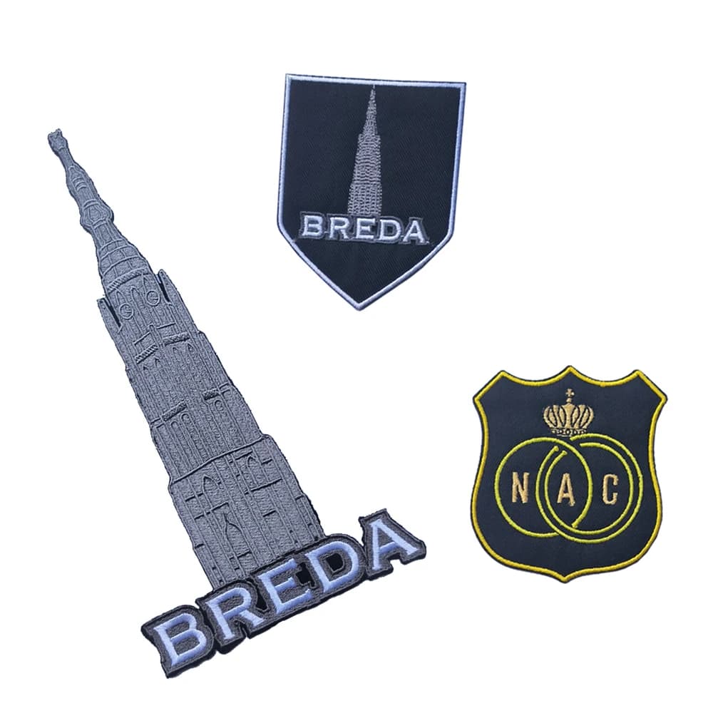 Breda Emblem adesivi in tessuto ricamato fiori di cartone animato toppe per abbigliamento in ferro fai da te