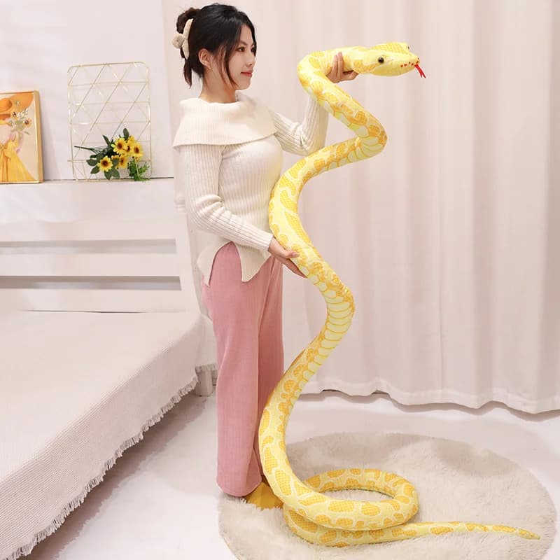 Peluche Gigante a Forma di Cobra da 400 cm, Cuscino Lungo Morbido a Forma di Pitone, Decorazione per la Casa, Regalo Unico per Ragazzi