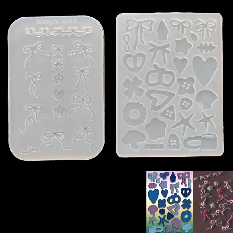 Stampo per gioielli in resina epossidica siliconica a forma di papillon artigianale fai-da-te
