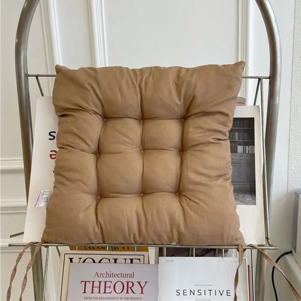 Cuscino in lino Cotone perlato Sgabello quadrato Schienale Cuscino Home Office Sedia per computer Tappetino protettivo Cuscino per sedile Sedia per glutei 2030