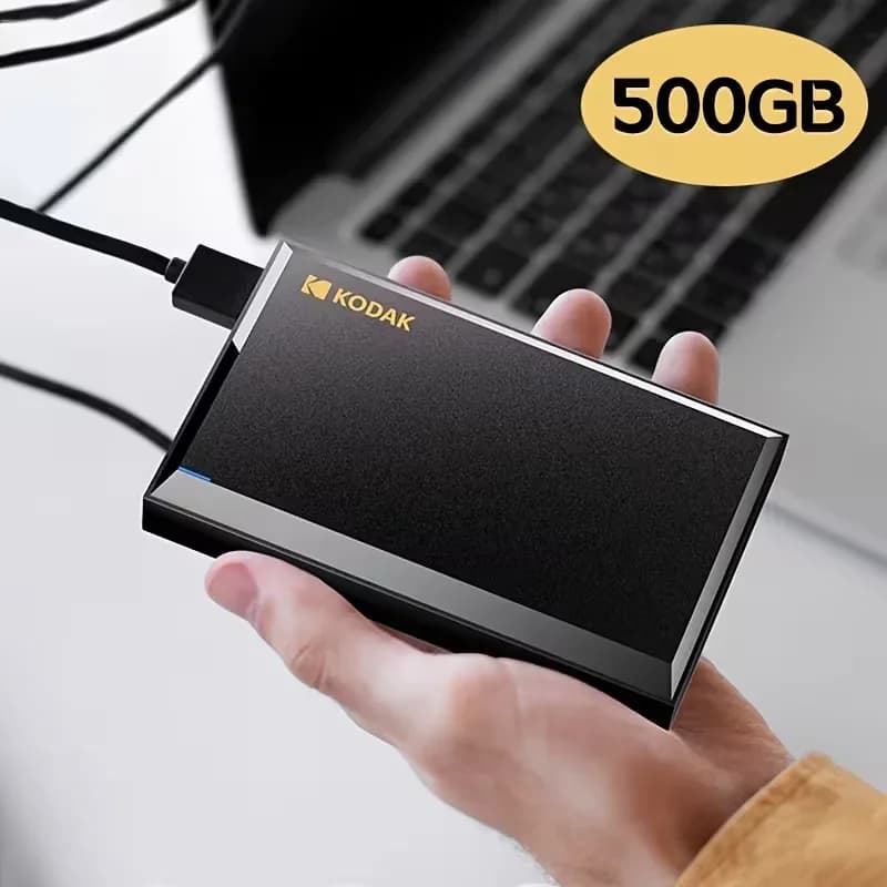 KODAK P190 Disco Rigido Esterno Portatile da 2.5" HDD 500GB 1TB 2TB USB 3.0 5Gbps ad Alta Velocità per Gaming e Archiviazione PC Laptop PS4 Xbox