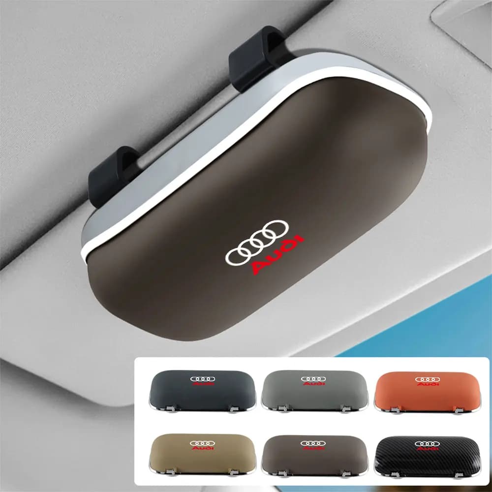 1 pz Portaocchiali da sole per auto con clip per visiera, accessori per Audi Sline TT A1 A2 A3 A4 A5 A6 A7 A8 8P B6 B7 Q3 Q5 Q7 1.8T