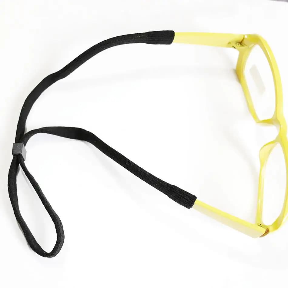 Catenella per Occhiali in Nylon Nero Regolabile, Supporto Trendy per Occhiali da Sole da Donna