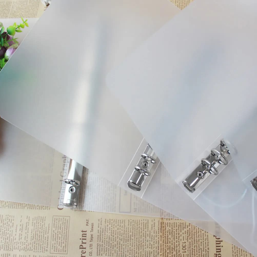 A4 Frosted File Binder Folder Premium PP Material with Inner Clip Elastic Band for School Office Business Organizing Loose-Leaf