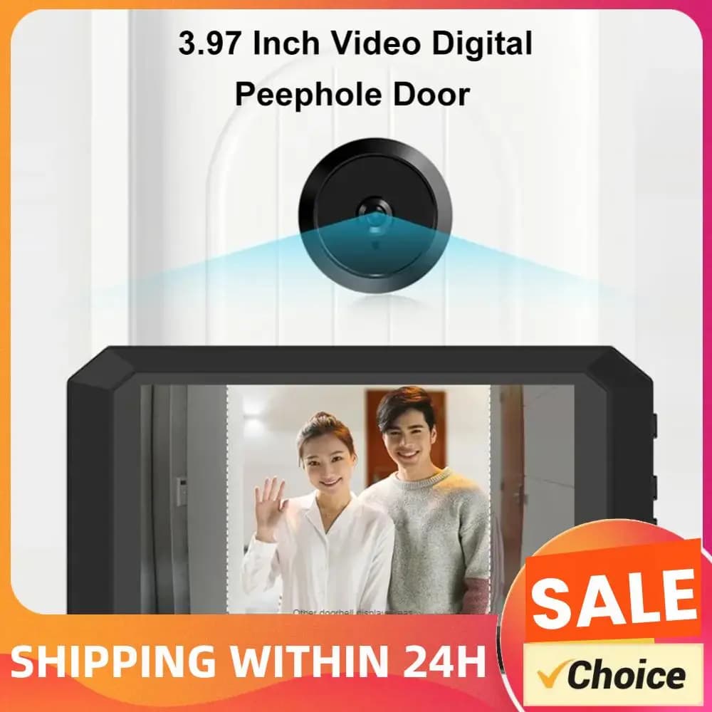 Spioncino Digitale Elettronico con Visione Notturna, Videocamera Integrata 1080P, Batteria 1400mAh