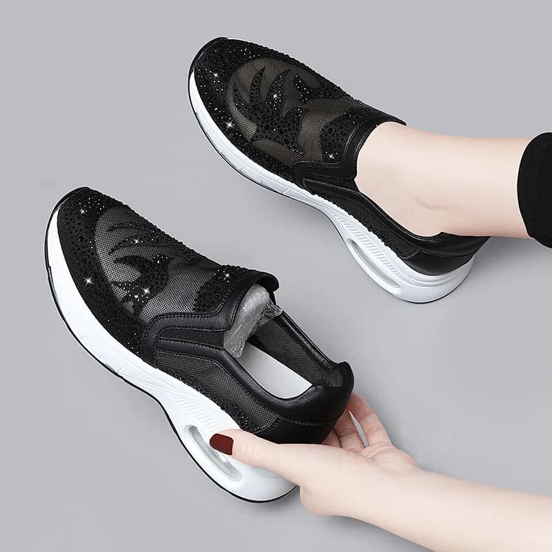 Scarpe Sportive da Donna Traspiranti in Mesh, Versione Aggiornata Primavera-Estate 2025, Versatili per Viaggi e Casual, Sneakers Comode
