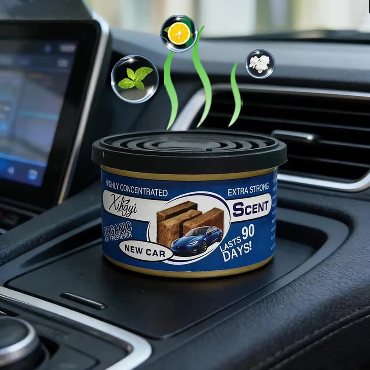 Car Air Fresheners Car Odor Eliminator Perfume Canned Wood Block Long-Lasting Auto Aromatherapy Home Wardrobe Deodorant Supplies
